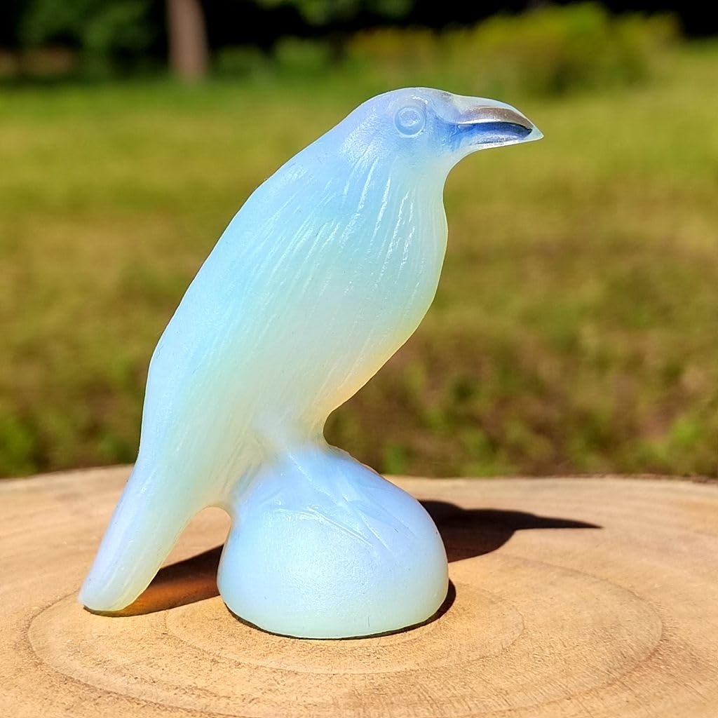 Amazon.co.jp: JRVIPSJ 天然クリスタル 鳥の置物 彫刻 カラス 置物